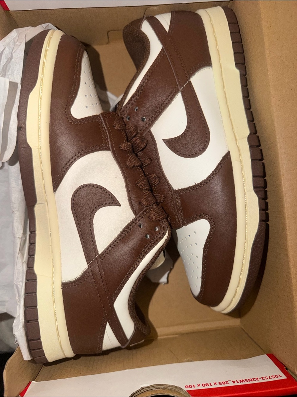 Classic Low-Top Brown and White Leather Men's Sneakers
